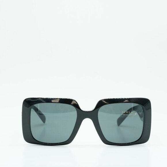 Versace VE4405 GB1/87 Sunglasses Black Square Frame, Dark Grey Lenses - Picture 2 of 11